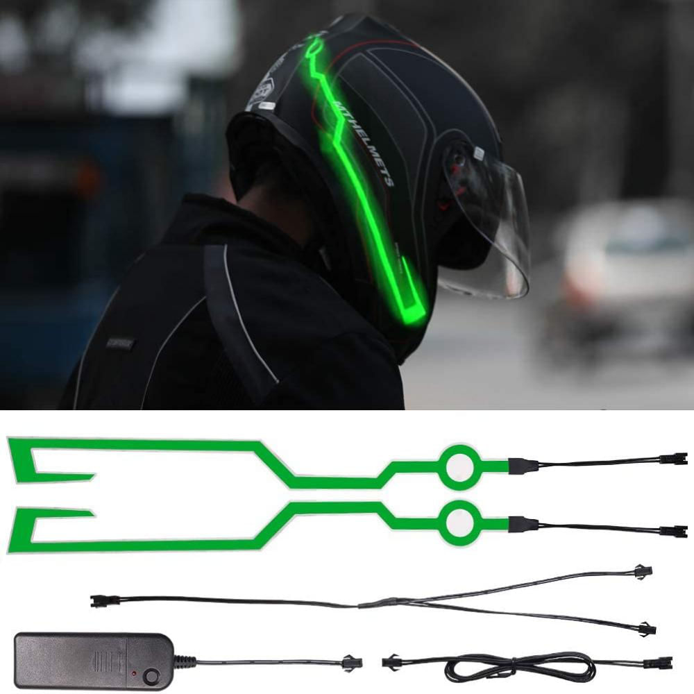 Luz Led Casco Moto Estilo Tron img #3