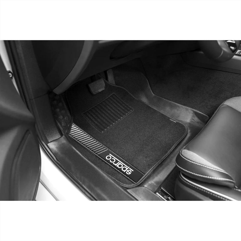 Tapete Carro Juego 4 Pzs Alfombra Cubre Piso Sparco Spf520gr img #4