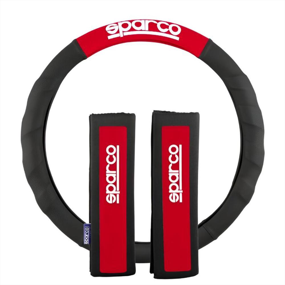 Funda Cubre Volante + Cubre Cinturon Rojo Sparco Spc1111krd img #2