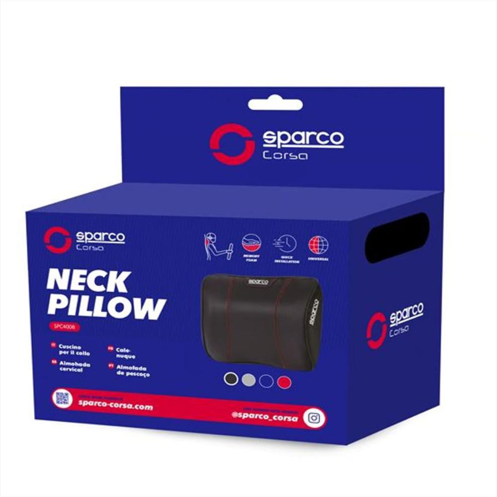 Almohadilla Respaldo Carro Sparco Cojin Cuello Vehiculo Gris img #4