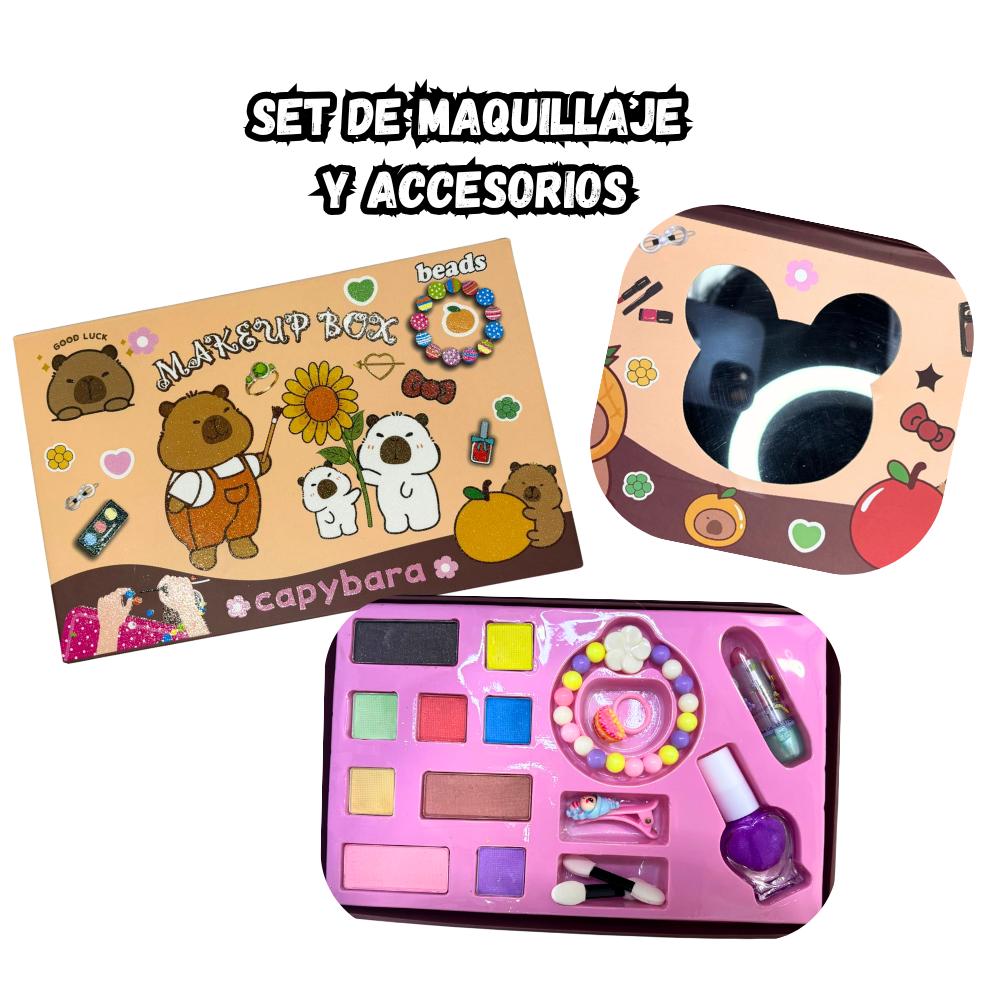 Set De Maquillaje Capibara Lavable No Toxico Para Niñas img #3