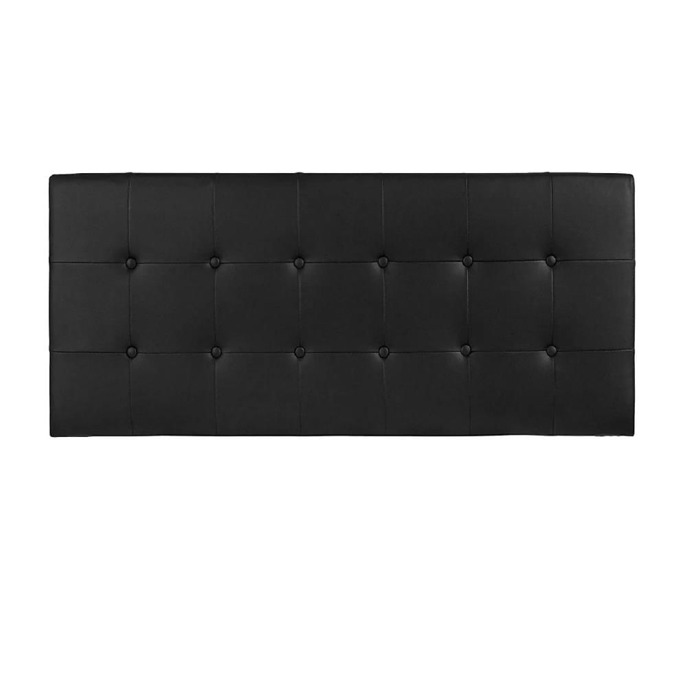 Cabecero Doble 140X60 Cuadros Negro Sintético img #2