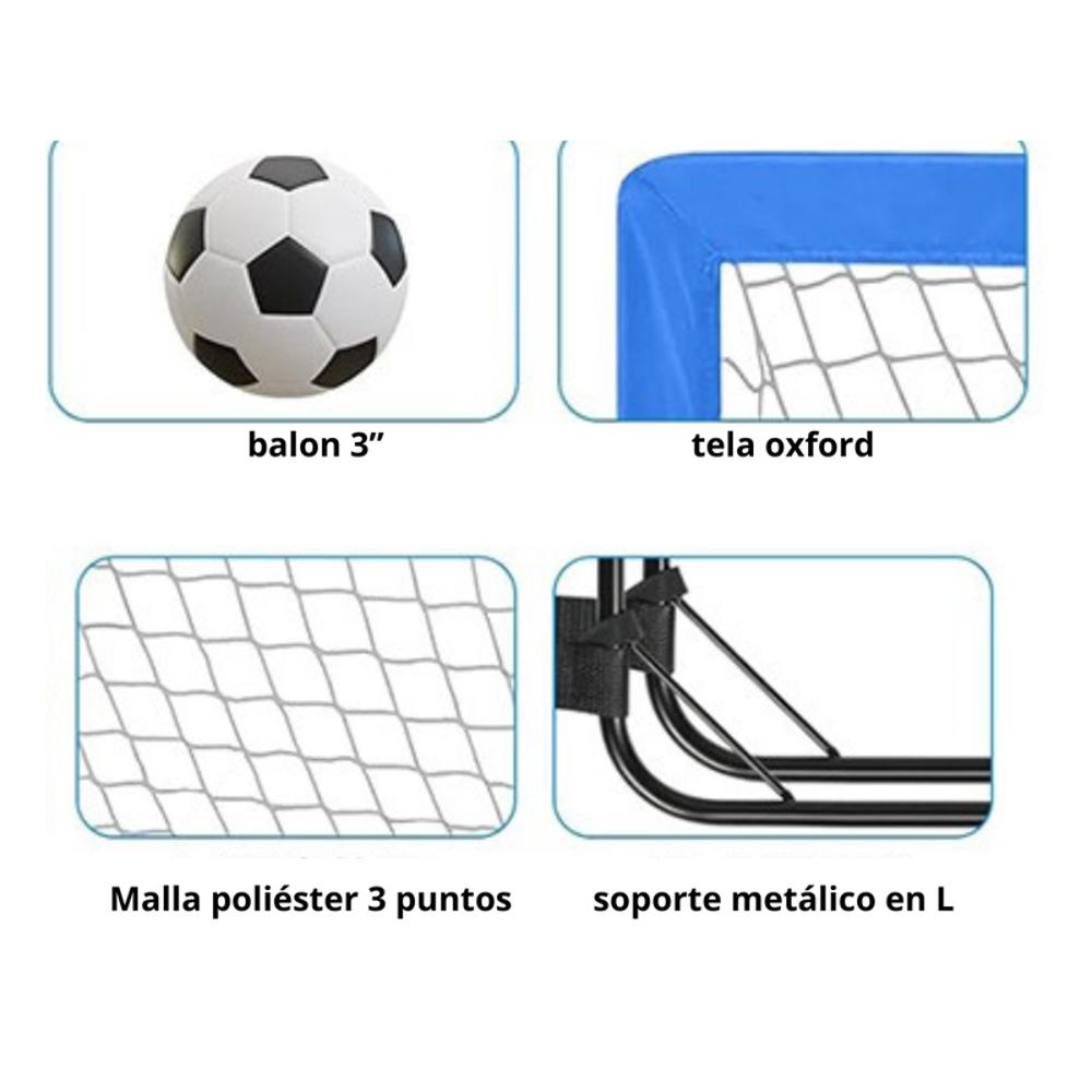 Cancha De Fútbol Infantil Con Accesorios X2 img #5