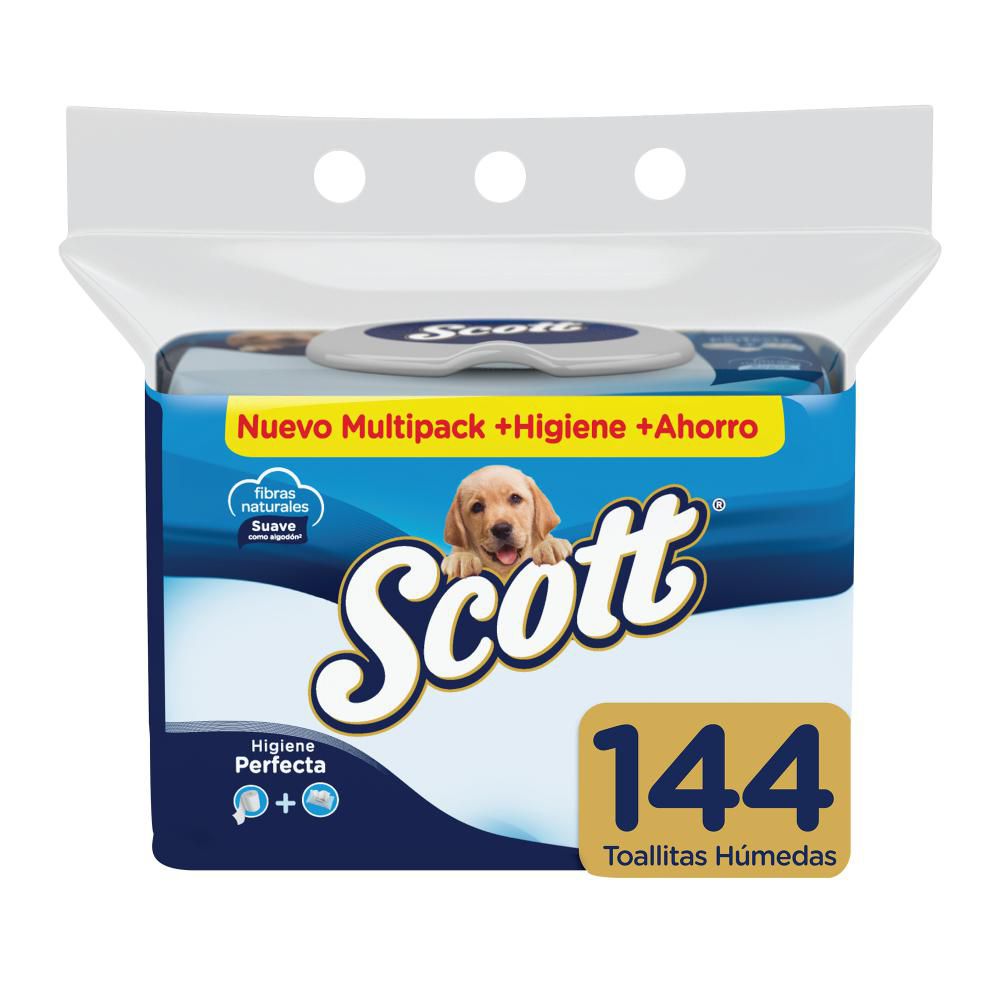 Papel higiénico húmedo SCOTT fibras naturales (144  und) img #1