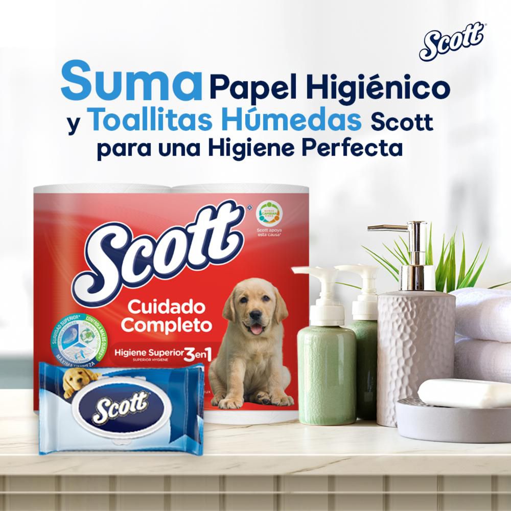 Papel higiénico húmedo SCOTT fibras naturales (144  und) img #6