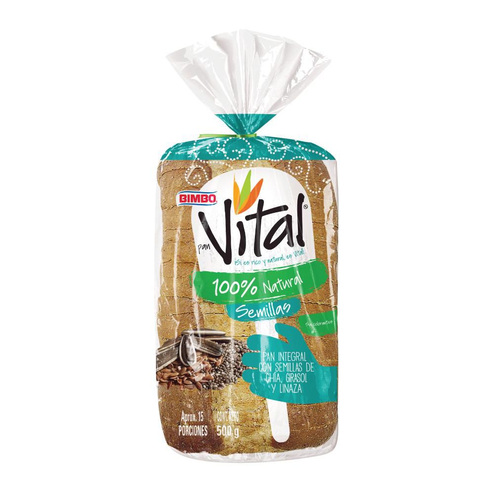 Pan Tajado Bimbo VITAL 100% Natural Semillas (500  gr) img #1