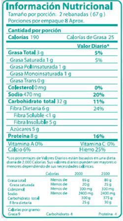 Pan Tajado Bimbo VITAL 100% Natural Semillas (500  gr) img #2