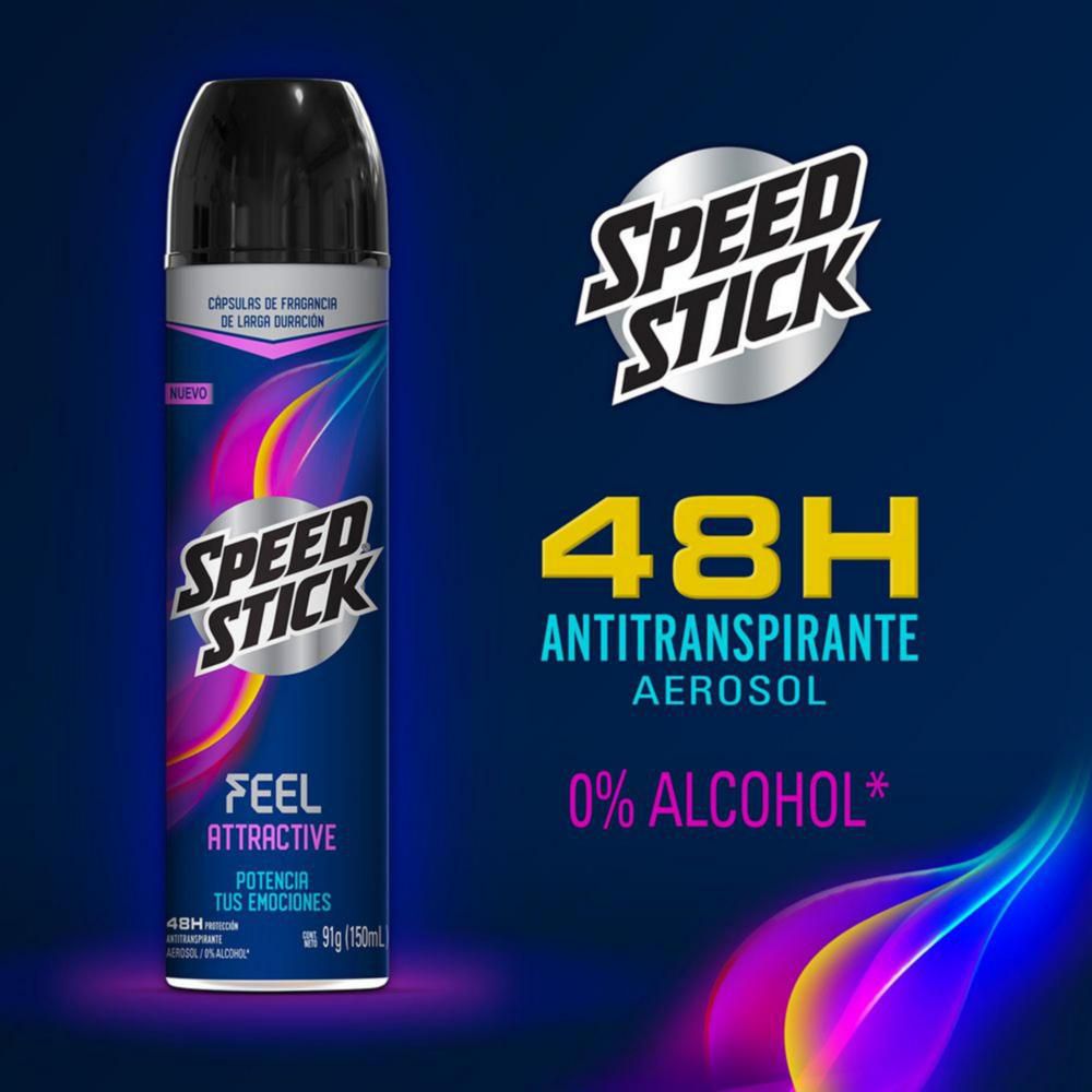 Desodorante SPEED STICK Feel Attractive Aerosol (150  ml) img #8