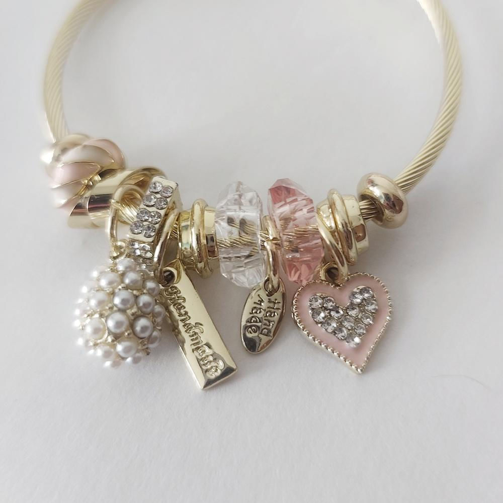 Pulsera Pandora Corazón Perlas img #1