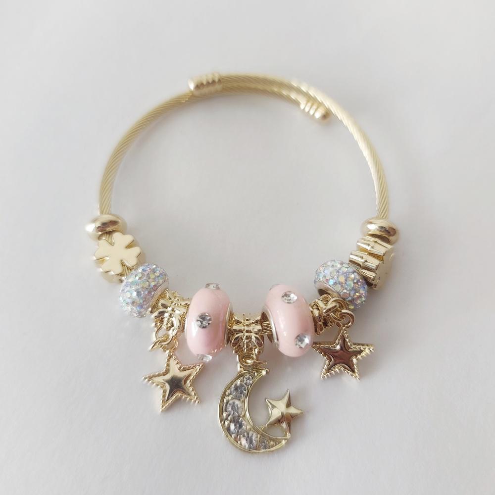 Pulsera Pandora Rosa Luna Estrella img #1