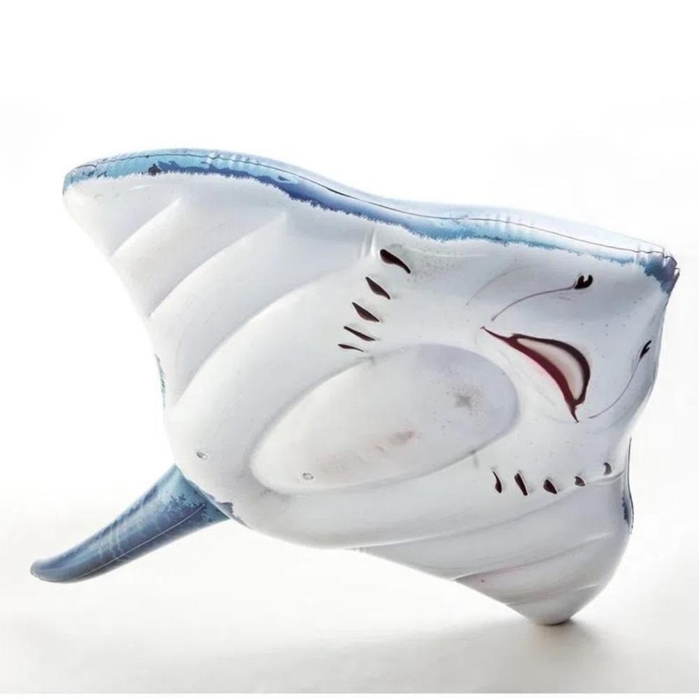 Flotador Inflable De Piscina Mantarraya Pez Raya Realista 188X145 Cms img #2