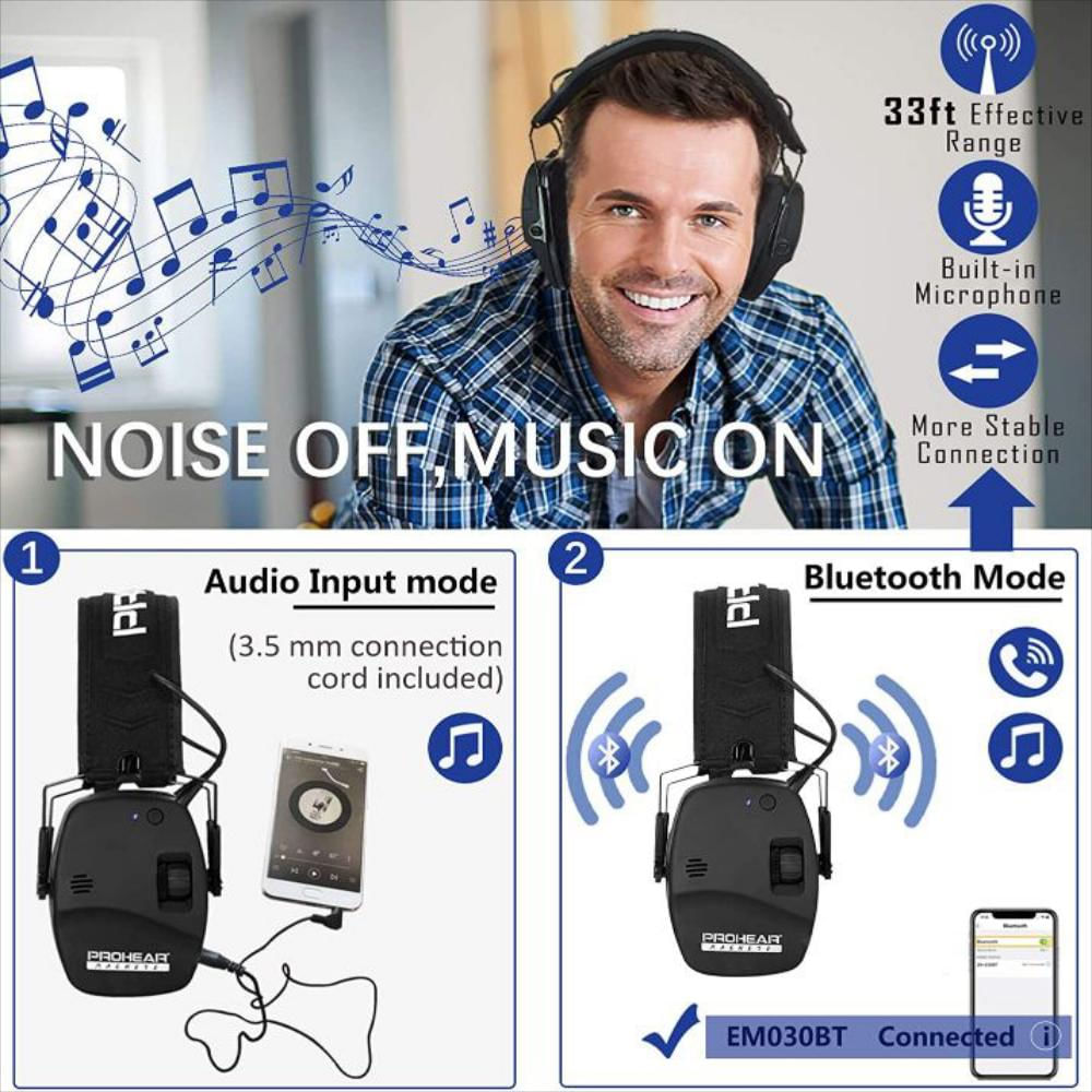 Orejeras De Protección Electrónica Para Oídos Con Bluetooth img #3