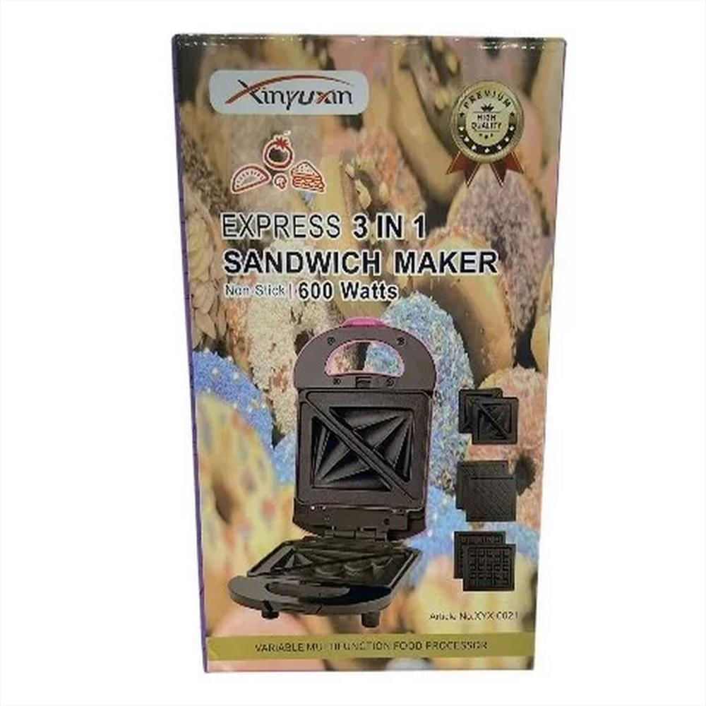 Sanduchera Waflera Express 3 En 1 Placas Intercambiables img #3