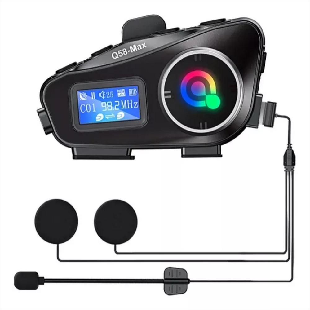 Intercomunicador Para Casco Moto Fm Bluetooth Q 58 Max img #1