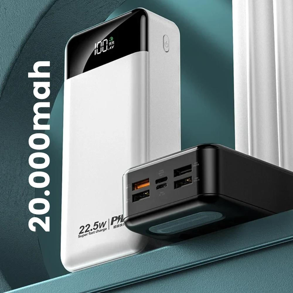 Power Bank Batería Portátil 22.5W Pd Carga Rápida 20000Mah Blanco img #2