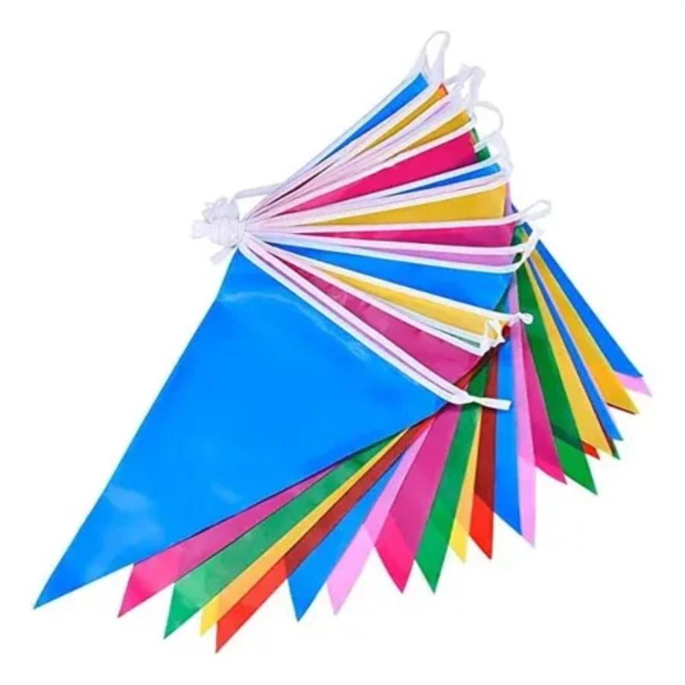 Banderines Plásticos Triangulares Colores X 10 Metros img #2