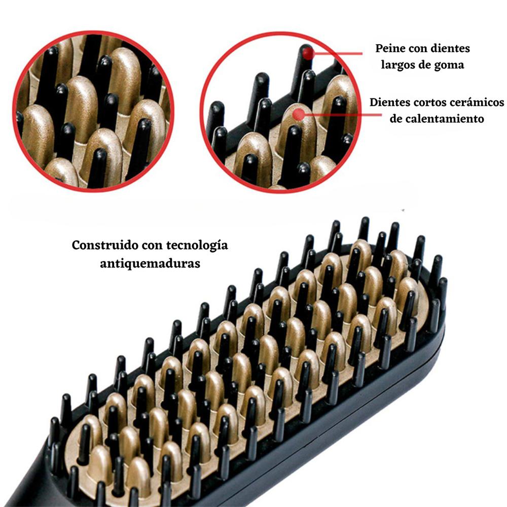 Cepillo Peine Eléctrico Alisador Para Barba Y Cabello Masculino. Peina Y Alisa img #2