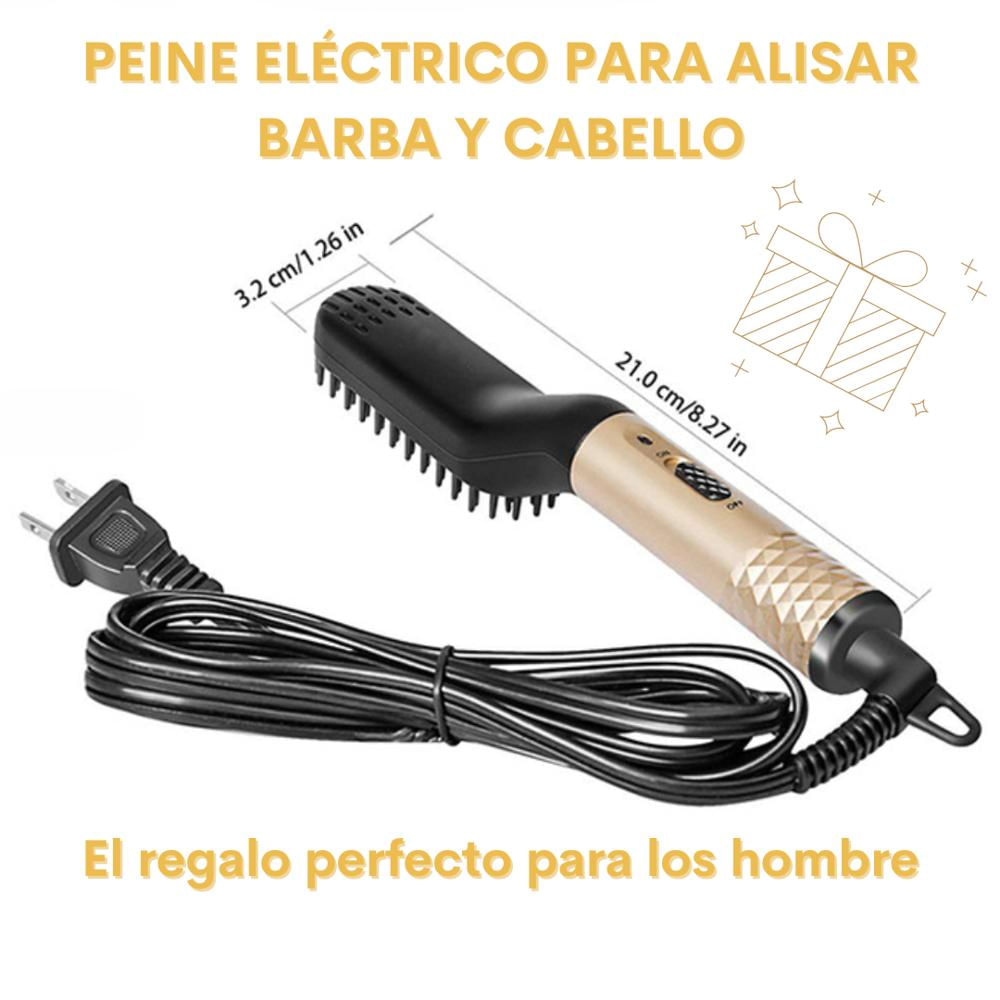 Cepillo Peine Eléctrico Alisador Para Barba Y Cabello Masculino. Peina Y Alisa img #5