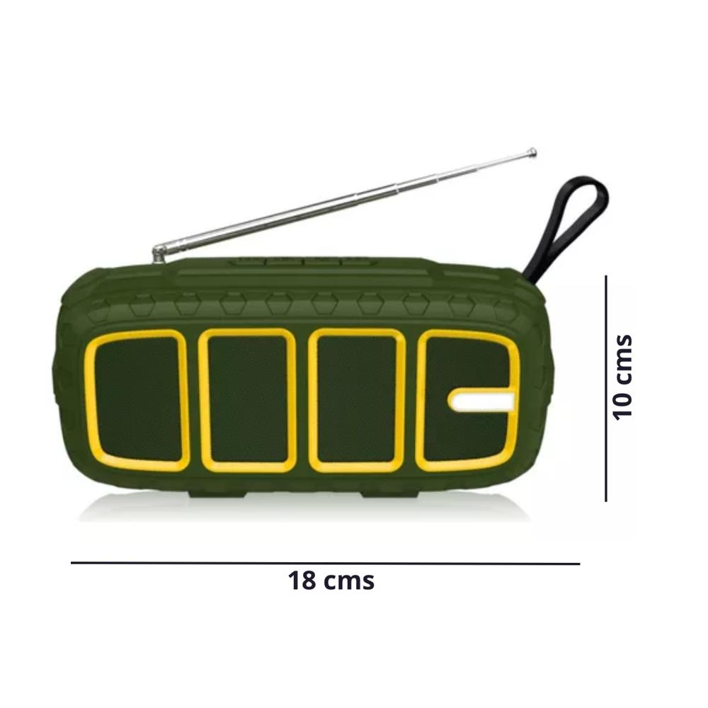 Bocina Parlante Portable Bluetooth Speaker Radio Verde img #2