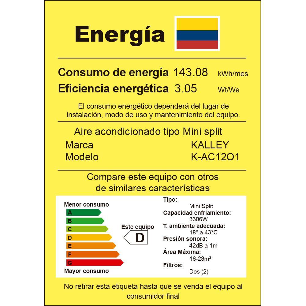 Aire Acondicionado Kalley Convencional 12.000 Btu A 110V img #4