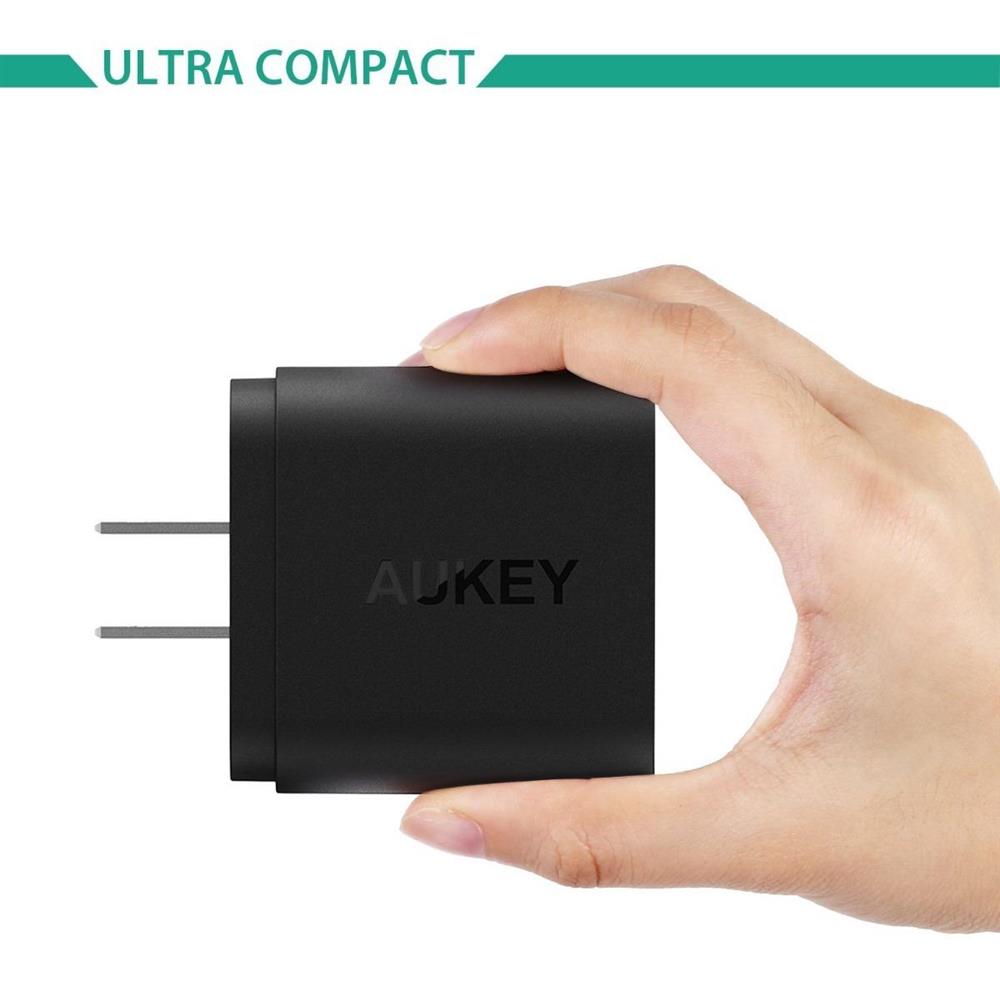 Cargador De Pared Dual Aukey Quick Charge 2.0 Cable Microusb img #4