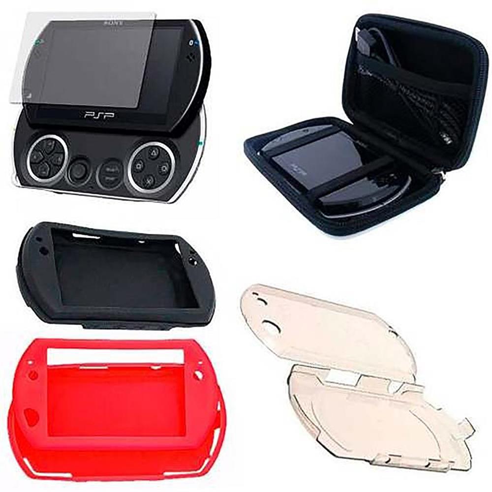 Kit 5 En 1 Estuche Silicona Acrilico Screen Sony Psp Go img #1