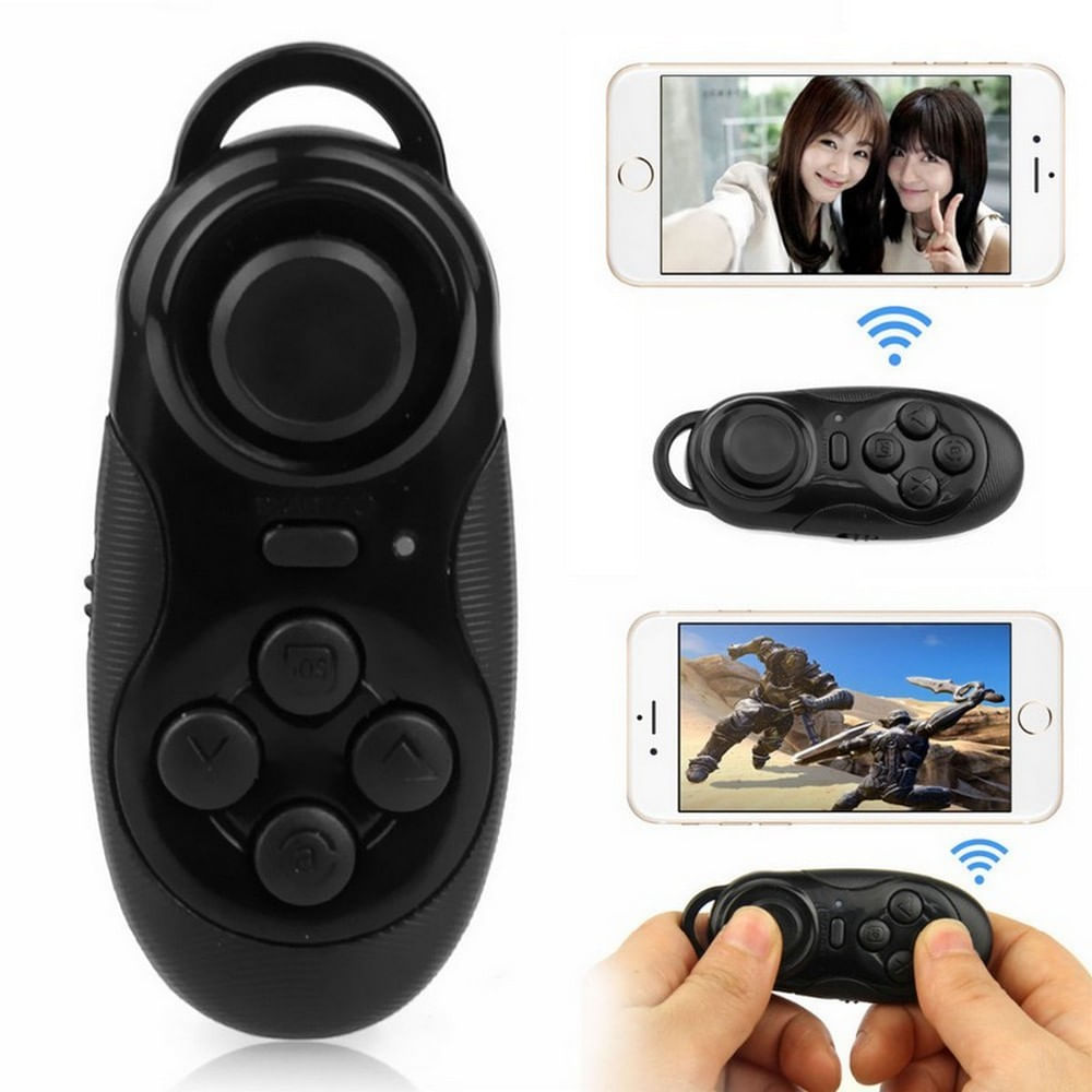 Control Joystick Botón Selfie Y Mouse 5 En 1 Bluetooth Negro img #1