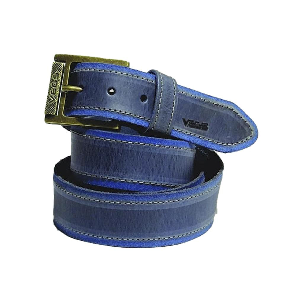 Cinturón De Cuero Para Hombre Vegs Azúl Oscuro img #2