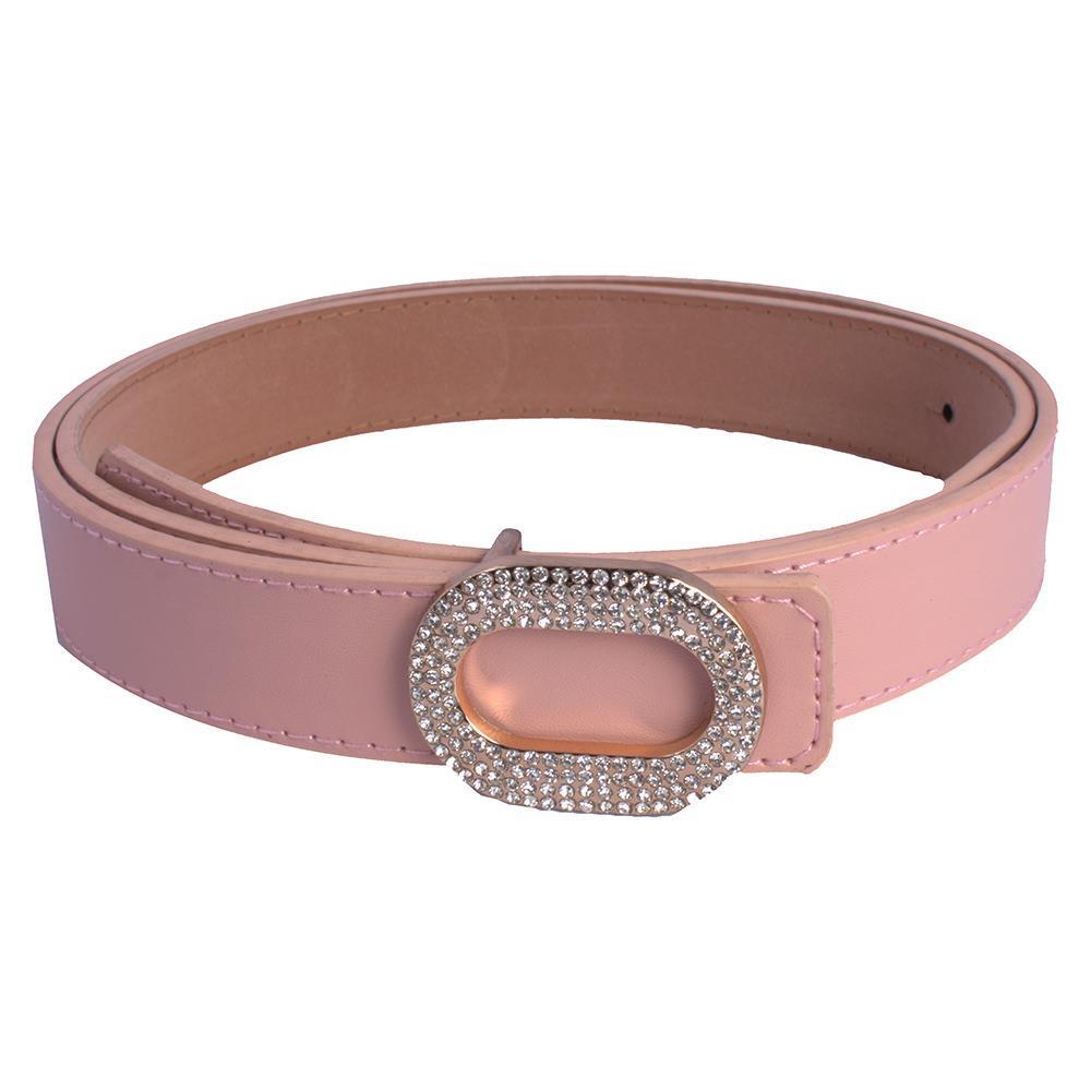 Cinturón Cuero Rosa6 Correa Dama Hebilla Mujer Dogma img #1