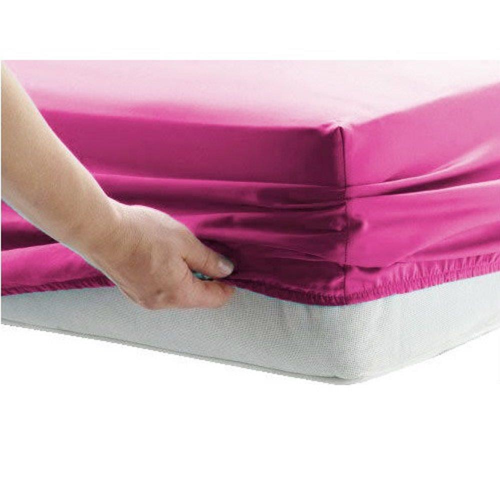 Protector De Colchón Antifluidos Cama King Fuscia 40 Cms img #1