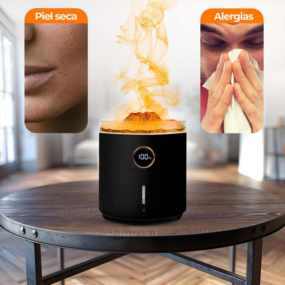 Humidificador Y Difusor De Aromas 2 En 1 Pebetero Eléctrico Negro img #3