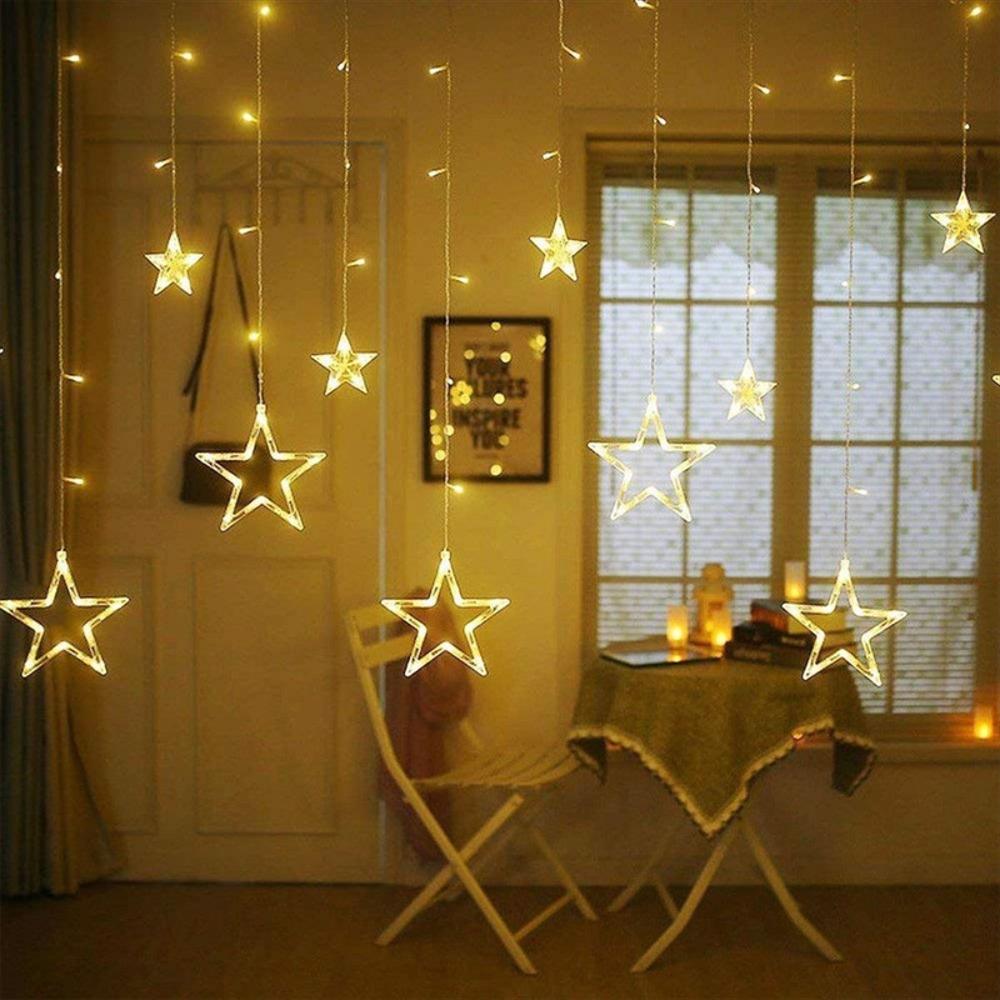 Luces Led Estrella Extensión X3m Luz Navidad Amarilla 2090 img #4
