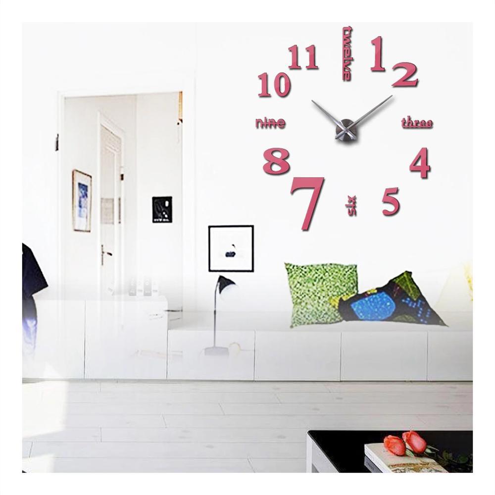 Reloj De Pared 3D Grande Números En Ingles. img #1