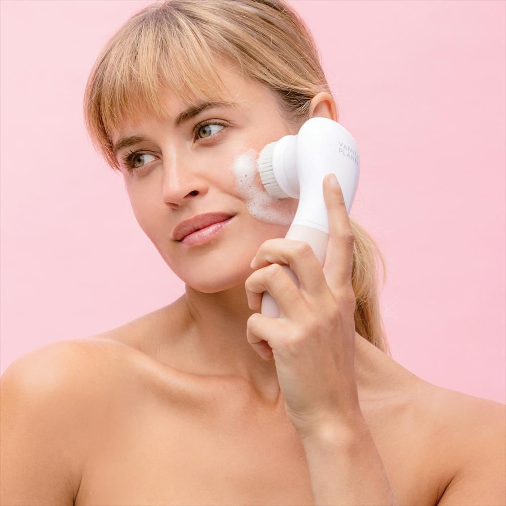 Cepillo De Limpieza Facial Raedia Vanity Planet Blanco/Rosa img #3