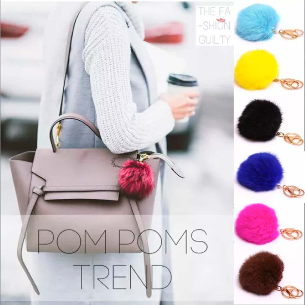 Llavero Pompom Cola Conejo Gsc Moda Blanco img #4