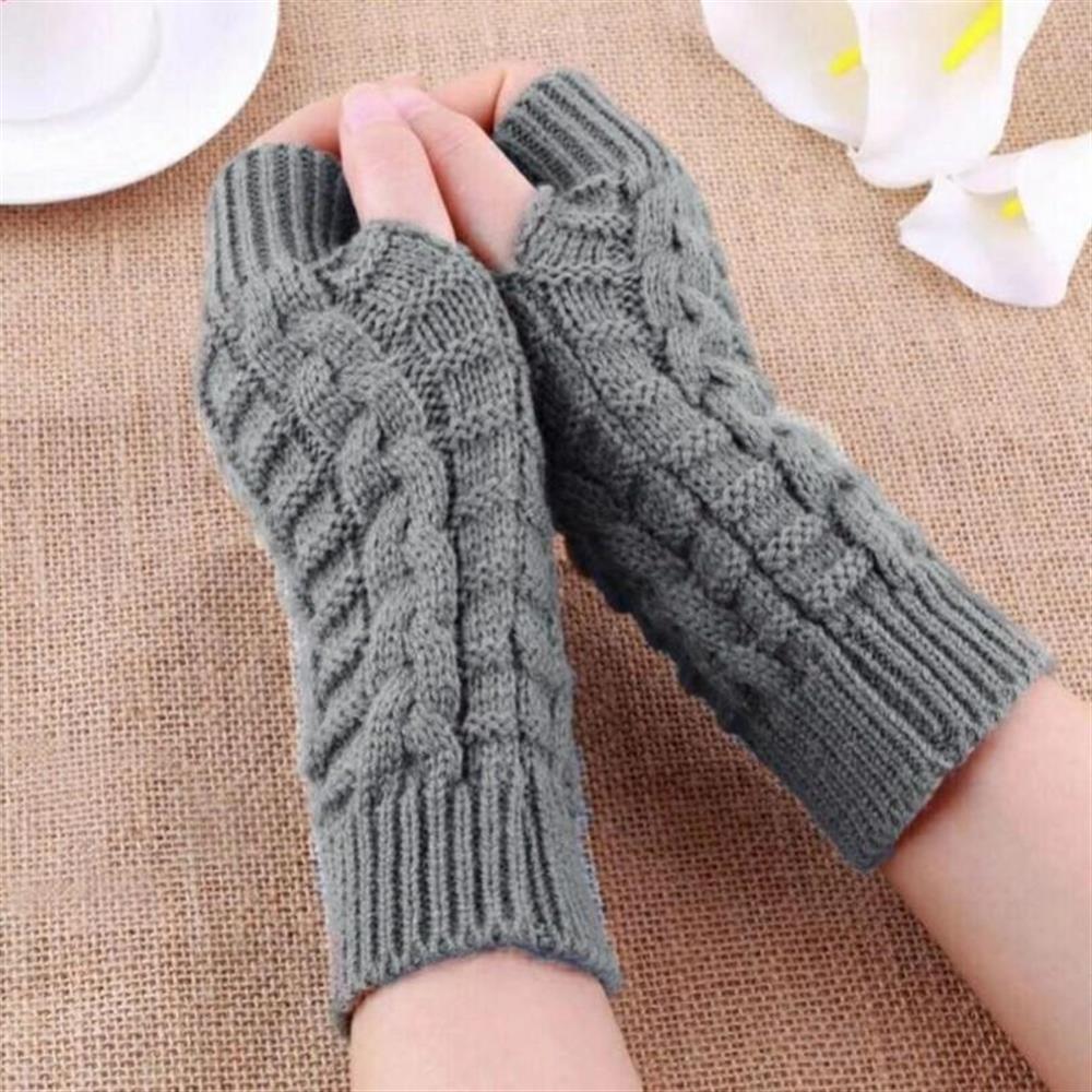 Guantes Lana Dedos Libres Unisex Gris Oscuro img #1