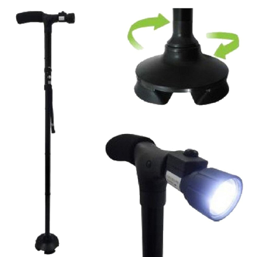 Baston Trusty Cane Plegable Con Luz Led, Base Articulada img #2