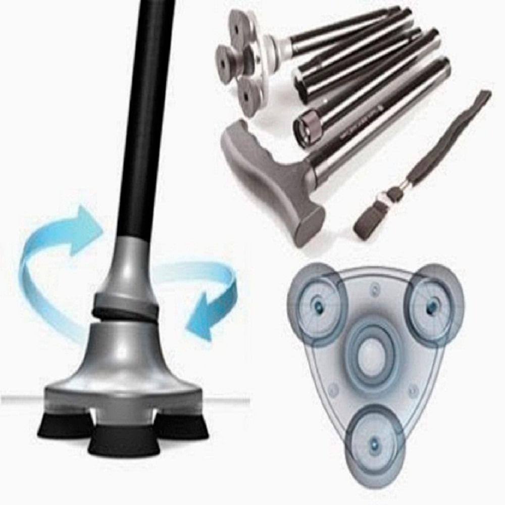Baston Trusty Cane Plegable Con Luz Led, Base Articulada img #3