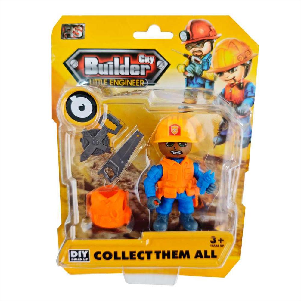 Figura Constructor Juguete Con Accesorios Herramientas Niños img #3
