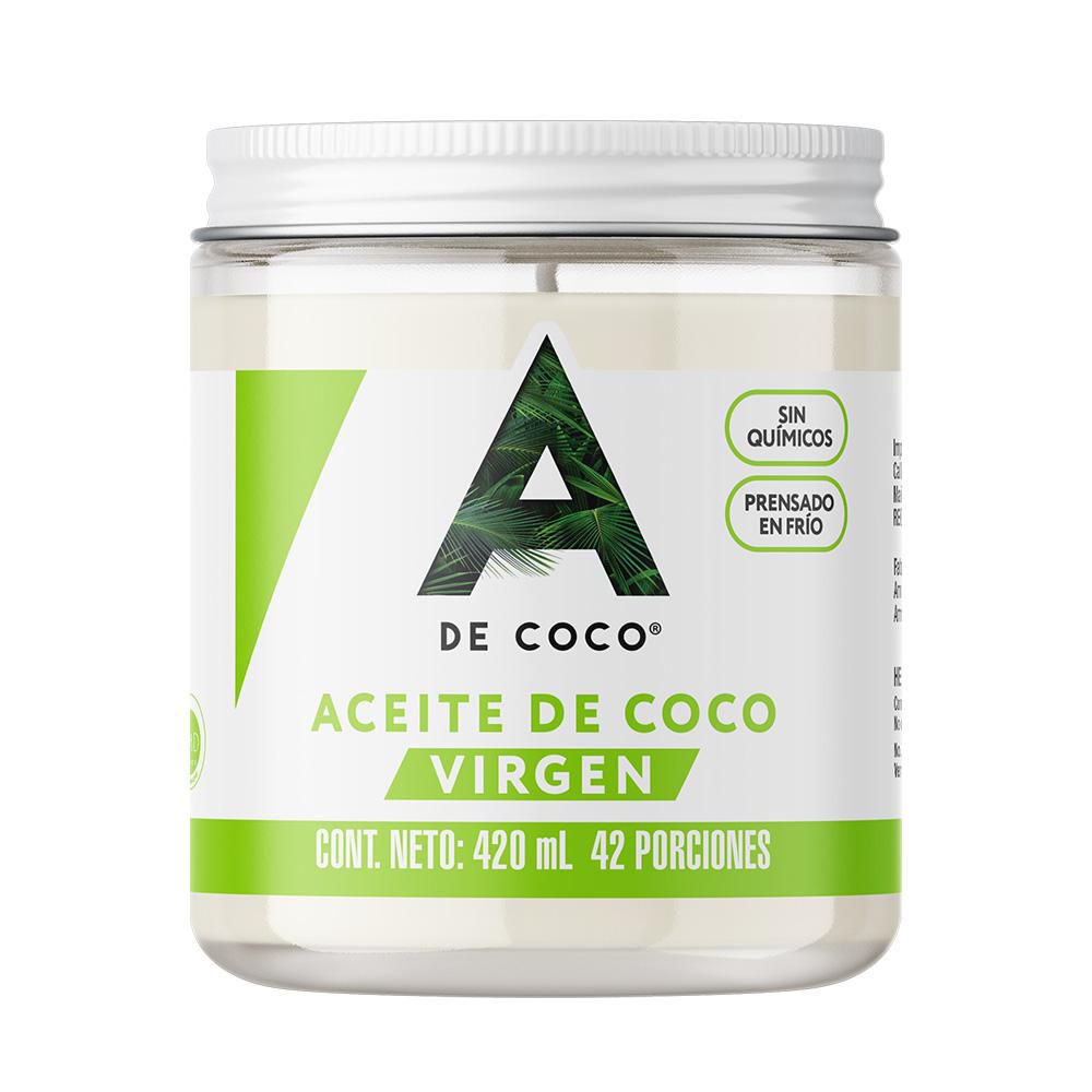 Aceite de coco A DE COCO virgen (420  ml) img #1