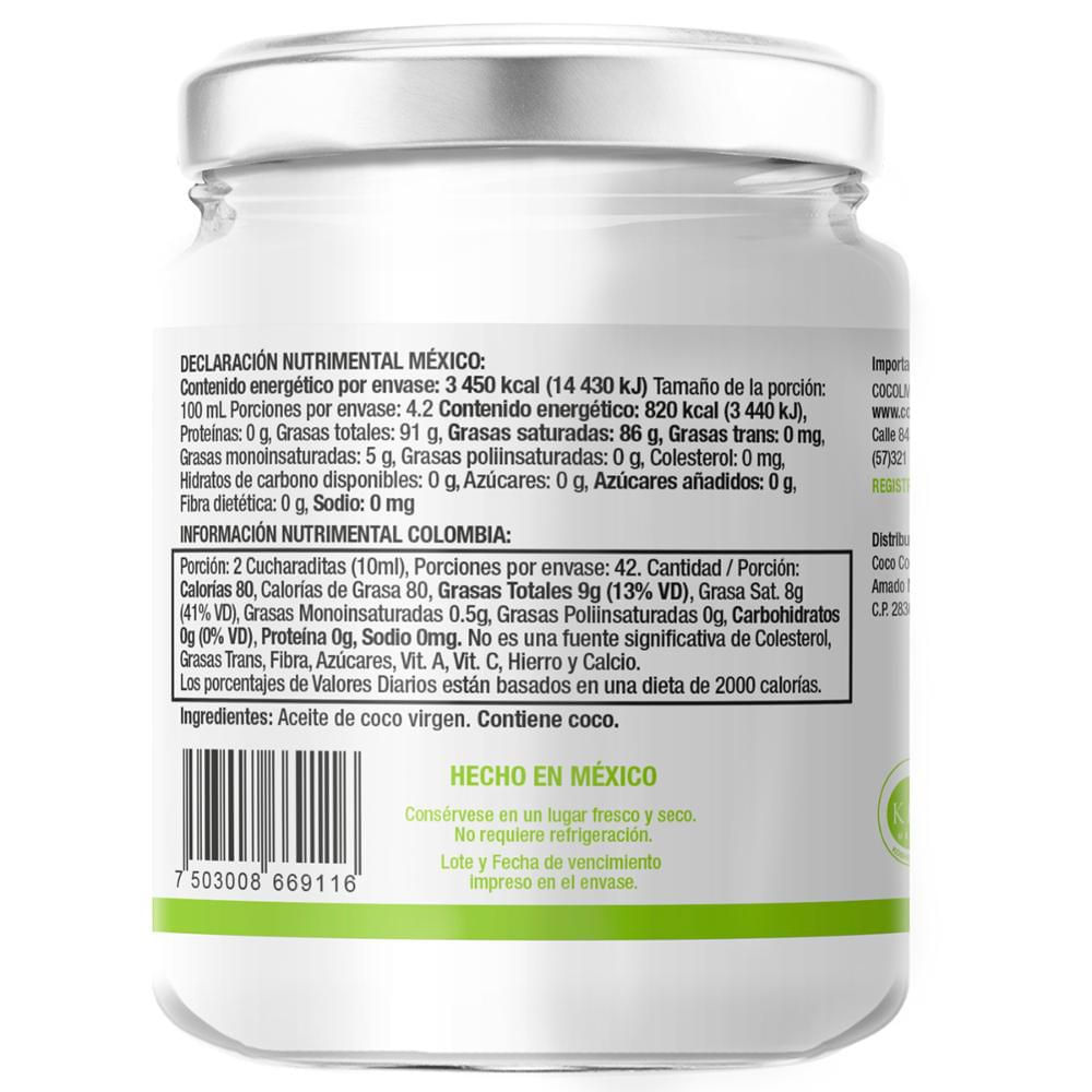 Aceite de coco A DE COCO virgen (420  ml) img #4
