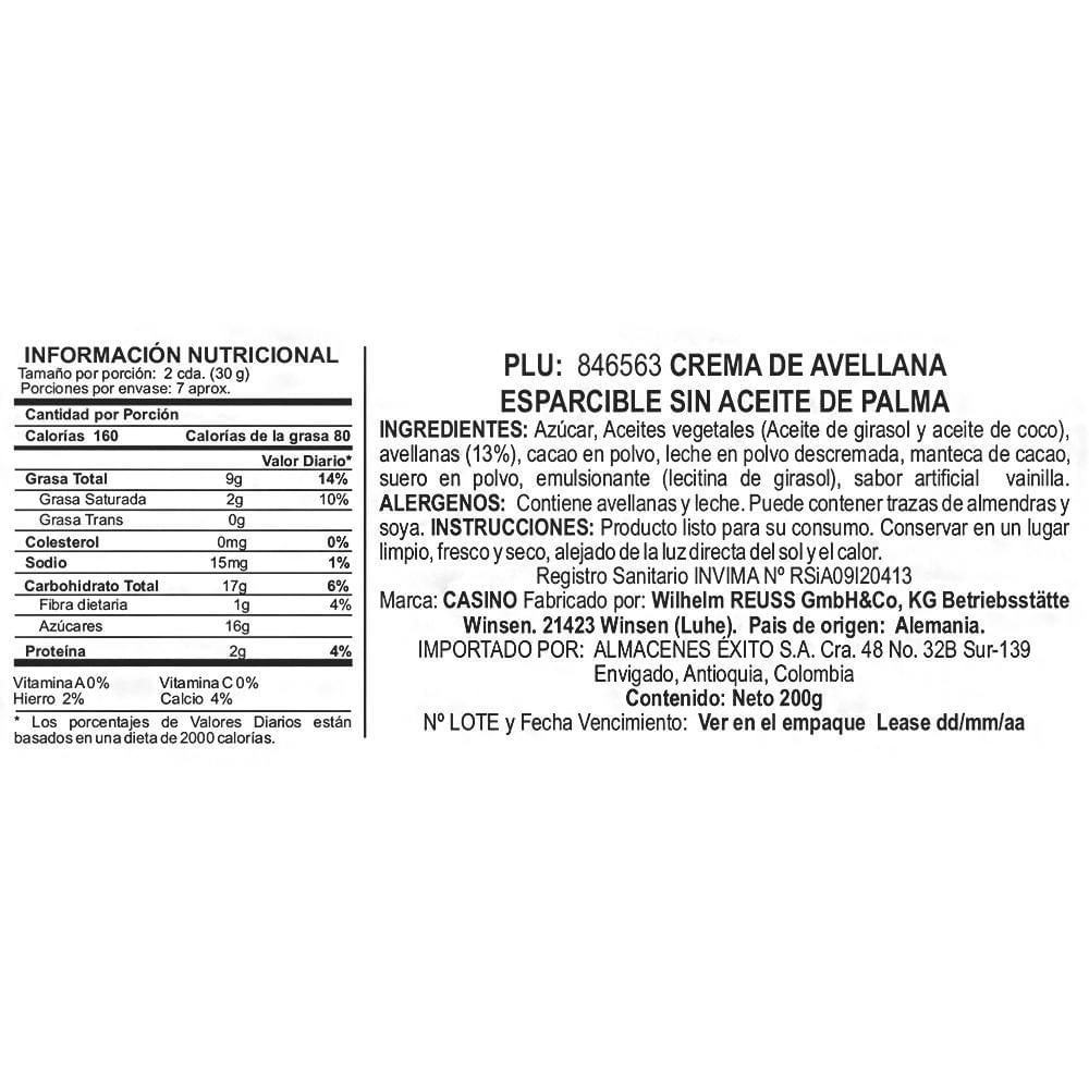 Crema de avellana CASINO  (200  gr) img #2