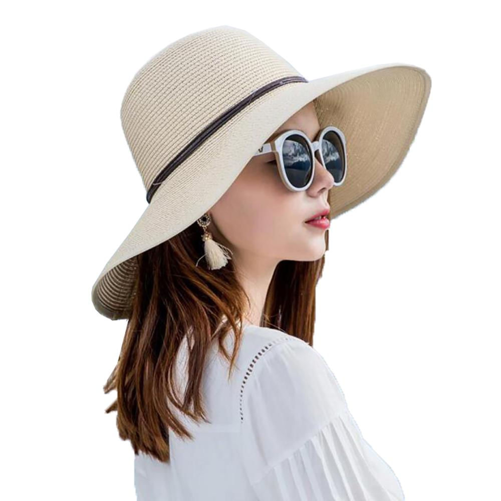 Sombrero Pava Mujer Sol Viaje Elegante Playa Café Poly img #2