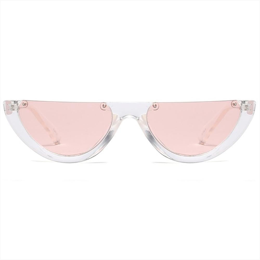 Gafas Sol Retro Sin Marco De Media Montura Para Mujer img #2