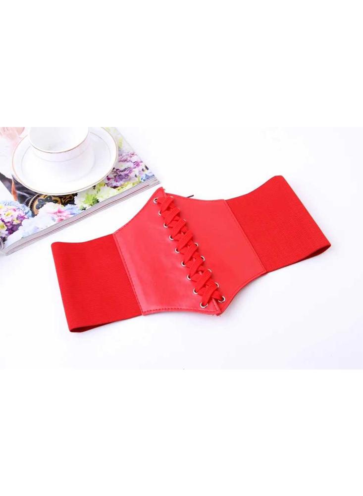 Corset Corsé Cinturón Cinturilla Elástica Tipo Cuero Corsette Gótico img #2