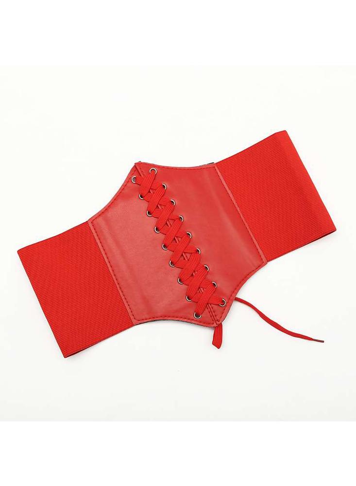 Corset Corsé Cinturón Cinturilla Elástica Tipo Cuero Corsette Gótico img #4