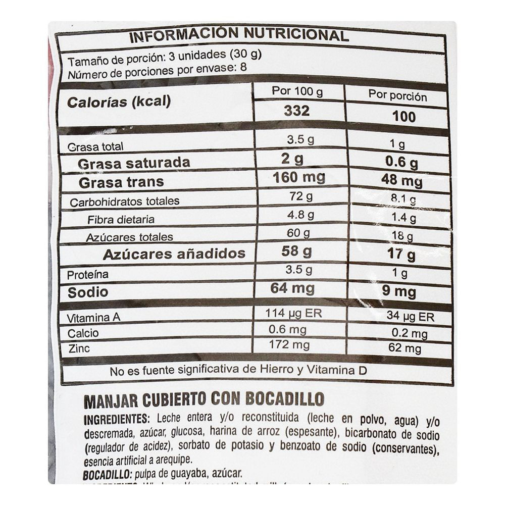 Bocadillo DULCES DEL VALLE rellenos (264  gr) img #4