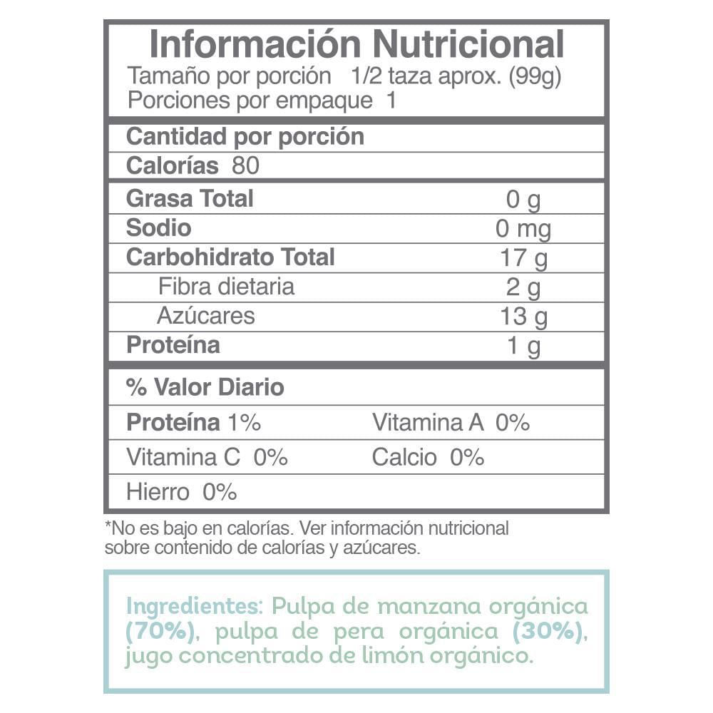 Compota BABY EVOLUTION orgánica manzanapera (73.333  ml) img #3