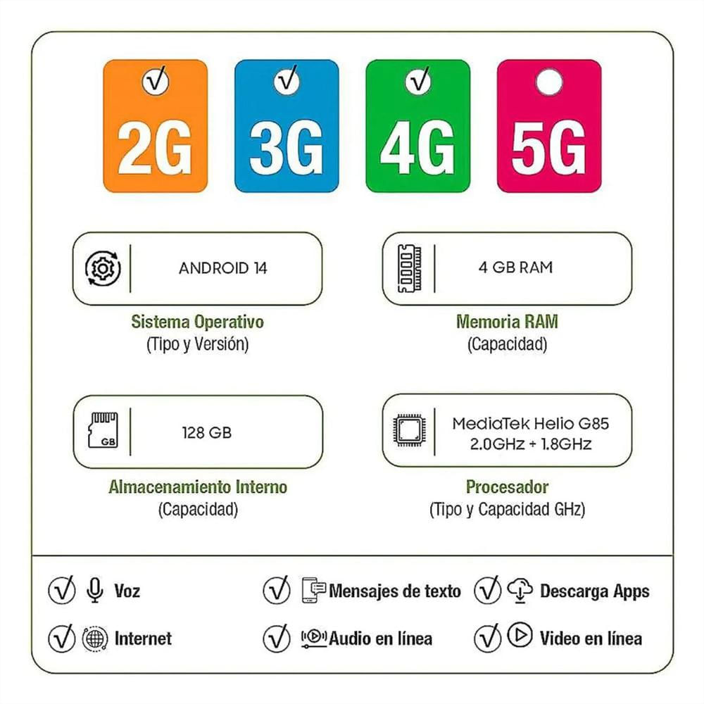 Samsung Galaxy A06 4G 128 Gb | 4Gb Ram Color Verde Claro img #3
