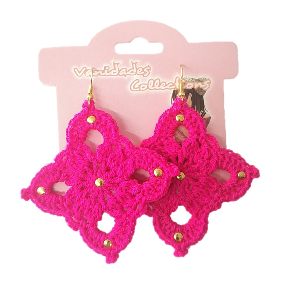 Aretes Para Mujer Maxi Aretes Accesorios De Moda Mujer Fucsia img #1